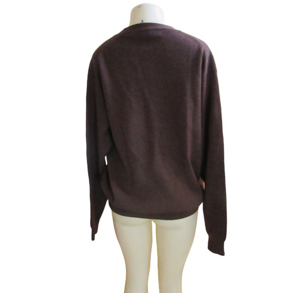 Eldon HIlls Men's Brown X-Fine Merino Wool Long Sleeve Cardigan in Sz M - Picture 4 of 6